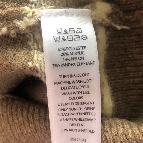 Brown jacquard Patterned ladies  Sweater - Picture 8 of 8